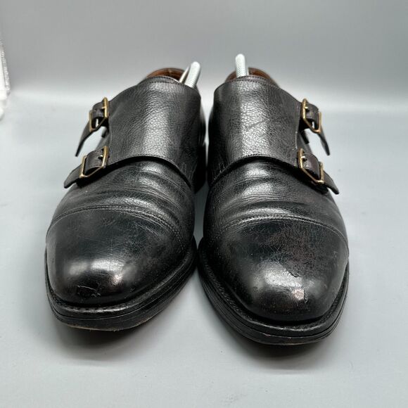 John Lobb William Mens 8.5 Black Leather Dress Shoes Double Monk Strap Slip-On main image 4